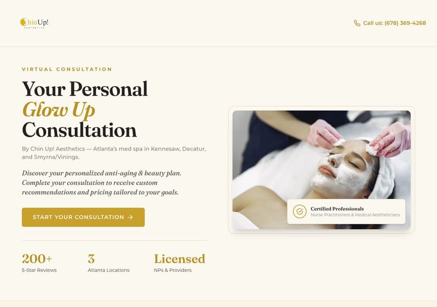 Chin Up Aesthetics — Consultation intake